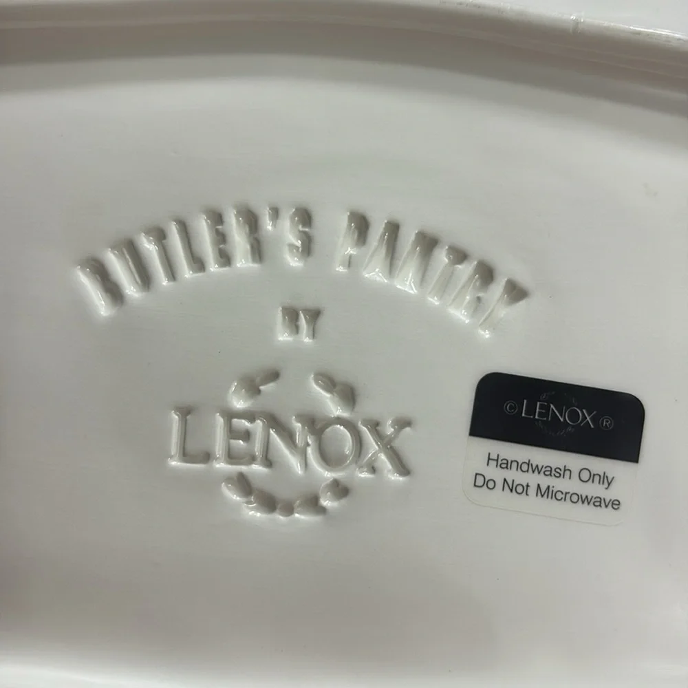 Lenox vintage butler’s Pantry cherub angels White oval serving Tray platter
